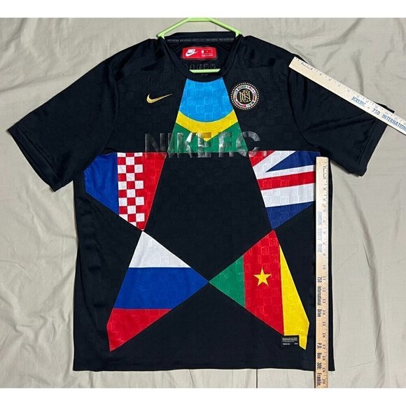 Nike FC International Men's Size XL Soccer Flag Jersey Short Sleeve T-Shirt - Picture 7 of 12